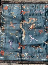 Tapis ancien Chinois textile en soie fait main, 1B940