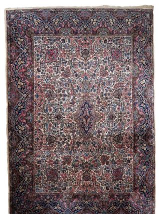 Tapis ancien Persan Kerman fait main, 1C915