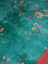 Tapis ancien Chinois Art Deco fait main, 1B462