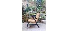 Rare chaise en rotin Bas van Pelt