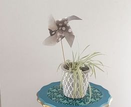 Guéridon vintage relooké