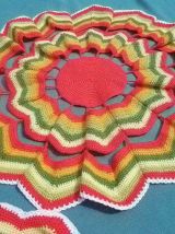 lot  de 3 napperonds au crochet, vintage