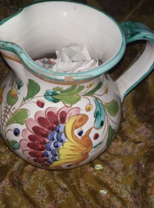 Carafe céramique poterie d'art signées Italie 629/16