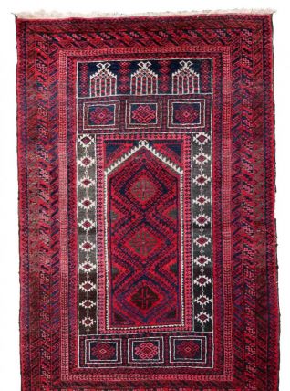 Tapis vintage Afghan Baluch fait main, 1C929