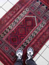Tapis vintage Afghan Baluch fait main, 1C929