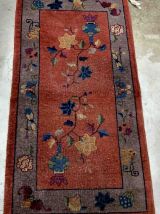 Tapis ancien Chinois Art Deco fait main, 1B941