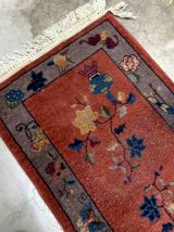 Tapis ancien Chinois Art Deco fait main, 1B941