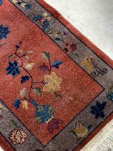 Tapis ancien Chinois Art Deco fait main, 1B941