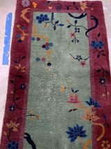 Tapis ancien Chinois Art Deco fait main, 1B943