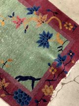 Tapis ancien Chinois Art Deco fait main, 1B943