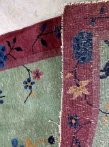 Tapis ancien Chinois Art Deco fait main, 1B943