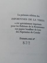  Les Infortunés de la vertu. Marquis de Sade. n° 832