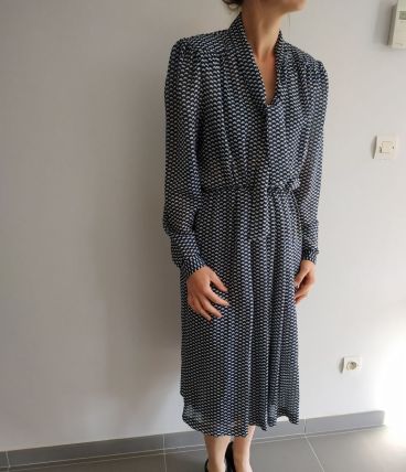Robe ancienne bleu blanc