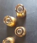 5 verres vintage entièrement dorés très bon état 