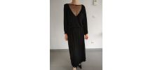 Robe ancienne noire dentelle 