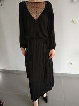 Robe ancienne noire dentelle 