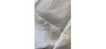 Taie d oreiller en coton métis blanc monogramme MR.