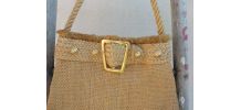 Sac à main en jute vintage 