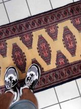 Tapis vintage Ouzbek Bukhara fait main, 1C943