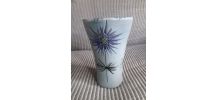 Vase vintage au décor de chardons signé Savoie