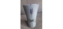 Vase vintage au décor de chardons signé Savoie