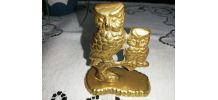 Chouette (hibou) et son petit, presse papiers 