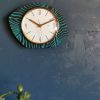 Horloge vintage pendule murale silencieuse "Lora bleu noir"