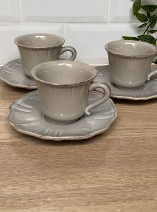 Set de 3 tasses et sous-tasses 