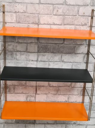 Etagere 1960  string acier 60x17x48 montant  lergere oxidati