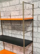 Etagere 1960  string acier 60x17x48 montant  lergere oxidati