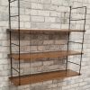 etagere  scandinave  1960 a 70  tablettes formica brun tres 