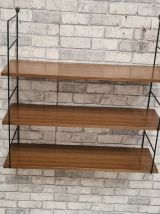 etagere  scandinave  1960 a 70  tablettes formica brun tres 