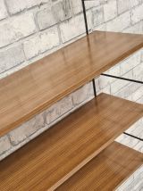 etagere  scandinave  1960 a 70  tablettes formica brun tres 
