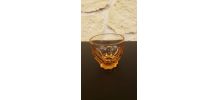 12 petits verres rétro pied étoile en verre rose