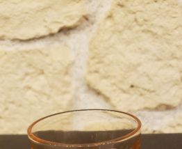 12 petits verres rétro pied étoile en verre rose