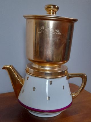 Cafetière Salam rouge et or, 6/8 tasses B.S.G.D.G. Made in F