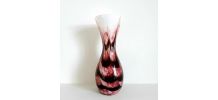 Vase en verre moderne rose 
