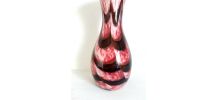 Vase en verre moderne rose 