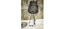 Luminaire bambou tressé
