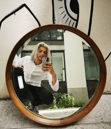 Miroir en bois 