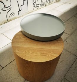 Table avec plateau tournant 