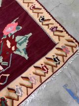 Tapis ancien Roumain Bessarabian fait main, 1B953