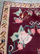 Tapis ancien Roumain Bessarabian fait main, 1B953