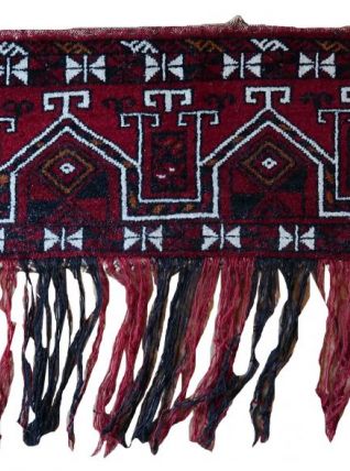 Tapis vintage Turkmène Beshir Torba fait main, 1C948