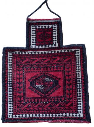 Tapis vintage Afghan Baluch fait main, 1C950