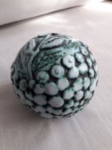 Presse papier vintage en terre cuite en forme de boule