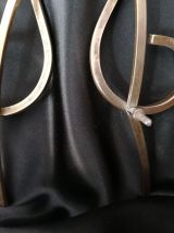 2 GRANDES POIGNEES PORTE - ARMOIRE - STYLE ART DECO - EN LAI