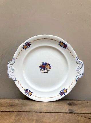 Plat en faïence à décor de fruits Villeroy et Boch