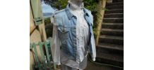 GILET JEAN SCHOOL RAG STYLE LEVIS VINTAGE 70 BLEU T 34-36 