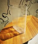 Vase en verre transparent 